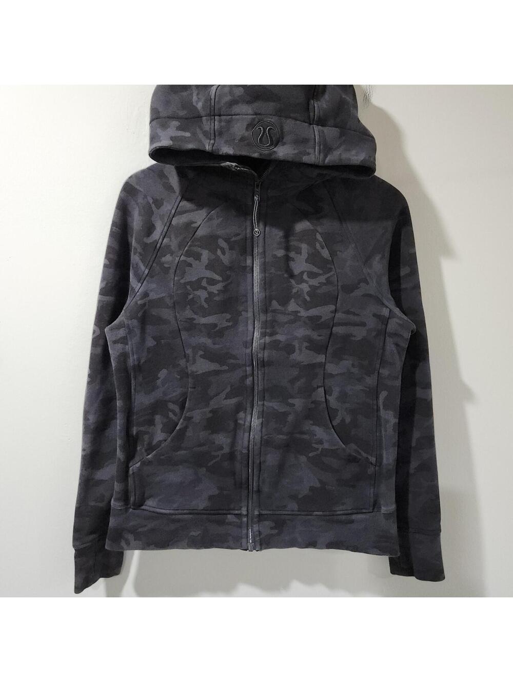 Lululemon Scuba IV Hoodie Full Zip Jacket Camo Gym Preppy LW4AWPS Womens 12